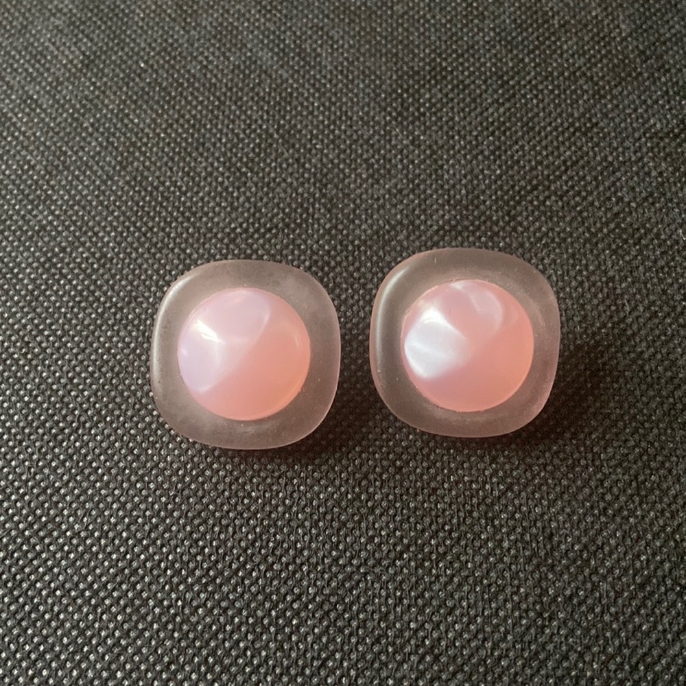 Vtg 1987 Avon Tea Rose Pierced Earrings